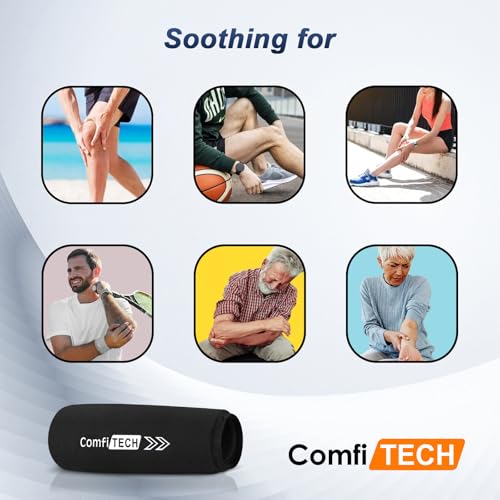 ComfiTECH Elbow Knee Ice Pack Wrap Sleeve for Knee, Calf & Thigh, 2XL - size: 2X-Large-Standard