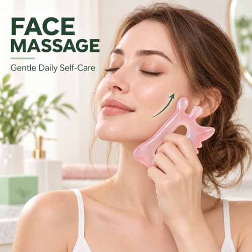 Resin Body Gua Sha Tool, Face Massage, Muscle Scraper Tool - color: Dusty Pink