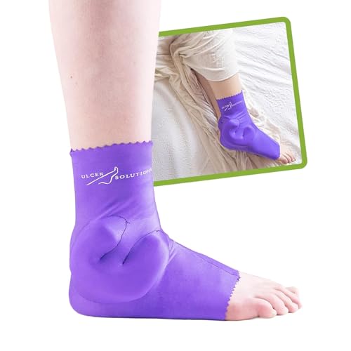 Ulcer Solutions Ankle Keeper – Physician-Designed Ankle Protector for Pressure Sores, Offloading Cushion for Pressure Ulcers, Enhanced Mobility & Comfort, Lightweight & Stretchable, Discreet Support for Injury Recovery & Senior Care, (Small: <7.5 Inches (