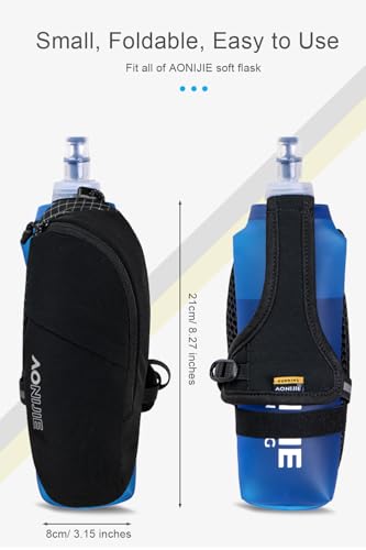 AONIJIE Handheld Water Bottle Running Small with 17oz (500ml) Soft Flask