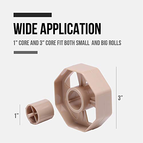 Lichamp Desktop Tape Dispenser Holder with Large 3 Inch Core for Masking, Heat Transfer, Painters, Freezer, Kitchen Tape (Pack of 3) - size: 8 x 3 x 3.8 inches (Pack of 3)