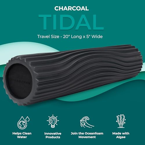 Oceanfoam Tidal Roller - Muscle Massage Foam Roller for Exercise (Charcoal) - color: Charcoal