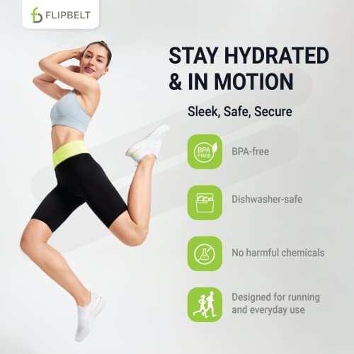 FlipBelt Arc Water Bottle Bundle - 11 Oz + 6 Oz Curved Hydration Running Bottles
