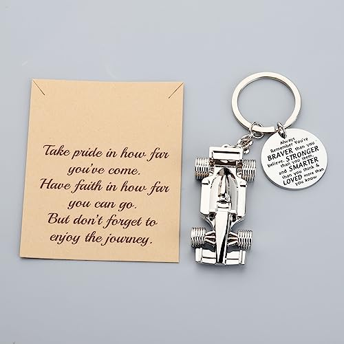 BNQL Racing Car Keychain Race Car Driver Gifts Racing Key Chain Car Racing Gifts for Race Car Lovers Car Model Keychain (Racing Car Keychain)