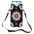 GLOBLELAND Pattern Cell Phone Sleeve Pouch Case Bag with Crossbody Strap Neck Lanyard for Women Men - color: Mandala