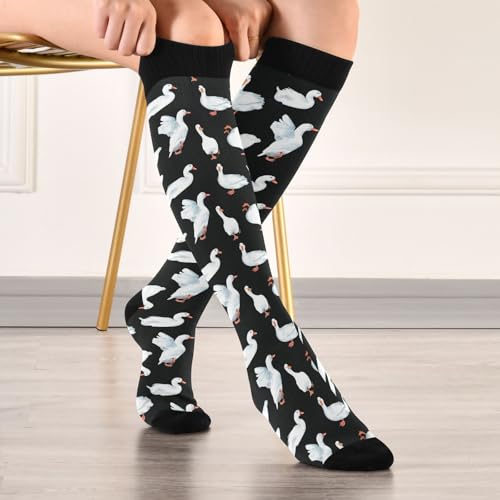 Compression Socks for Women & Men Knee High Socks - color: Cute Duck