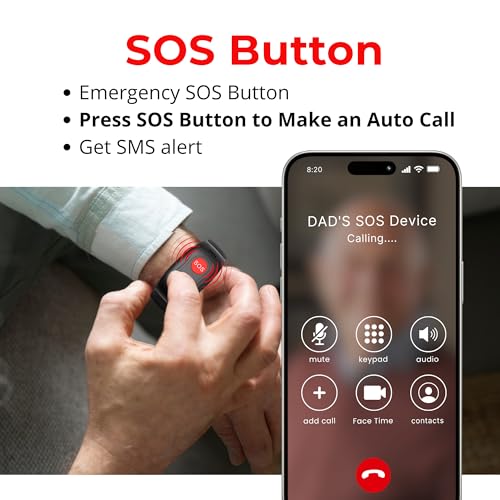 SecuLife SOS Wristband for Seniors with Fall Detection — Alerts Go Direct to Family, No Call Center | One-Button Simplicity, GPS Tracking, Geofencing, 2-Way Calling, Waterproof Medical Alert