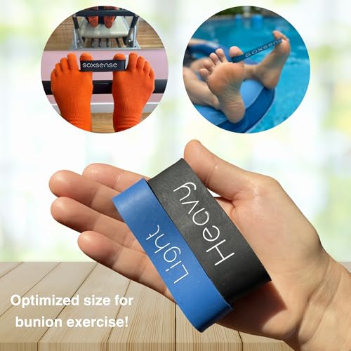 Soxsense Toe Stretcher Bands, Foot Exercise Resistance Bands, 2-Piece Set