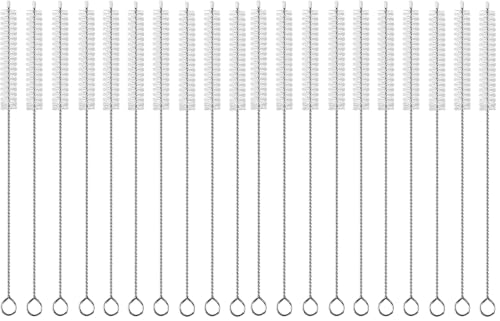 Straw Cleaner Brush Extend 12 inch, Extra Wide 12mm diam Pipe Cleaners, Extra Long Straw Brush for Sippy Cup, Water Bottle and Tubes, Drinking Straw Cleaning Brush Set 20 Pack - size: 12" (Pack of 2)