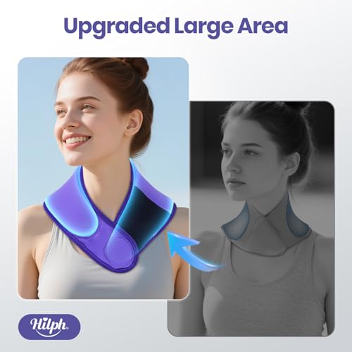 Hilph Neck Ice Pack Wrap Gel, Soft Gel Ice Pack for Cervical Neck Pain - color: B-purple, size: Classic Standard