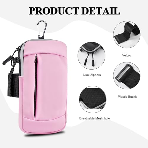 Phone Holder for Running Armband Cell Phone Holder,Small Purses for Women Crossbody Kids,iPhone 17 16 15 14 13 12 11 Pro Max Xs Xr X 8 7 Plus SE Mini Galaxy Ultra S26 Note Bags Gym Arm Bands - color: 2-Pink with Crossbody Bag&Hook