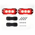 3-LED Red Emergency Strobe Lights Sync Feature 2PCS