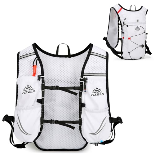 Azarxis Hiking Hydration Pack Running Backpack 10L Daypack Vest for Women Men Lightweight Cycling Biking Trail Race Jogging (White - Only Backpack) - color: #3 White (10l) - Only Backpack