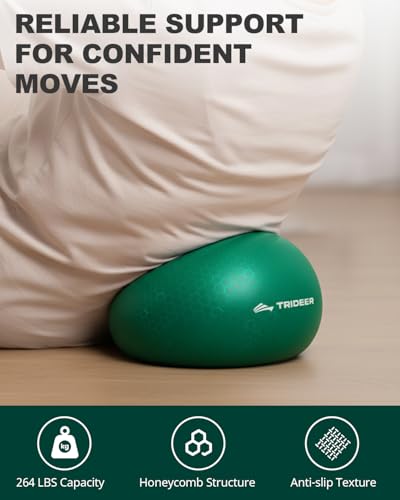 Trideer Exercise Ball for Rehabilitation with Guide, 9 Inch Pilates Ball - color: Green (with pump)