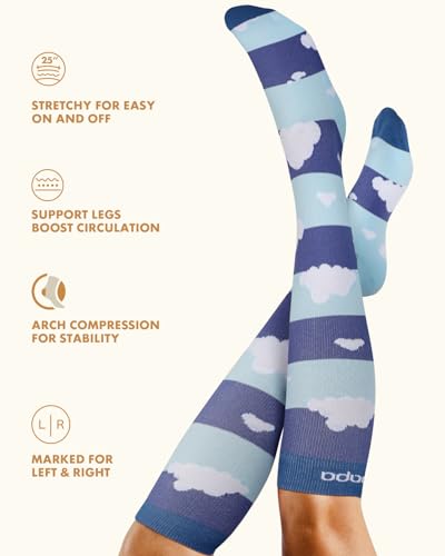 Cute Compression Socks for Women - color: Travel Design, size: XX-Large