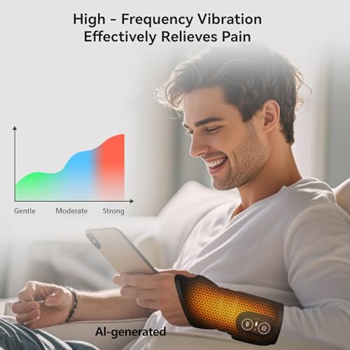 Cordless Wrist Heating Pad Massager – Heat & Compression Function