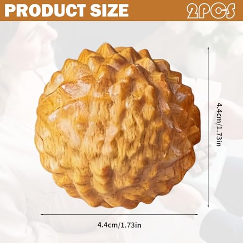 2pcs Wooden Massage Balls for Labor, Acupressure & Hand Massage