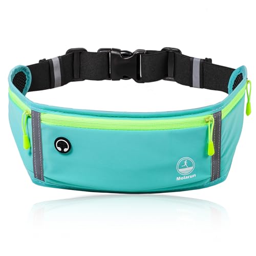 Running Belt Slim Fanny Pack Jogging Pouch Phone Holder Waist Pack - Cyan - color: F Blue Green