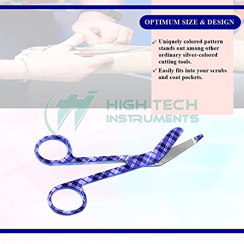 Set of 6 Bandage Scissors 5.5" Long, Nurse Vet Tech Gift - Made of Stainless Steel with Colorful Patterns, First Aid, Used For Cutting Gauze, Tape, Clothing Bandages, Vet Wrap Adhesive Removal - style: Set 6