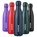 BJPKPK 17 oz Insulated Water Bottle, Stainless Steel Flask, Leak Proof - color: A-Navy blue, size: 17 Ounces