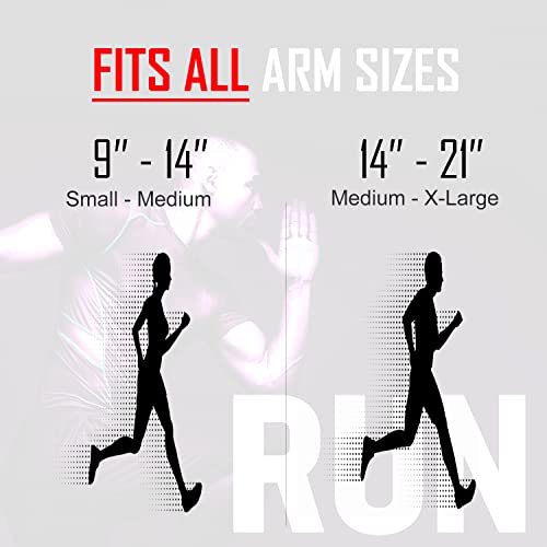 RevereSport Armband for iPhone 17/16/15/14/13/12. Running Phone Arm Holder for Sports, Gym Workouts and Exercise - size: 6.1" Screen