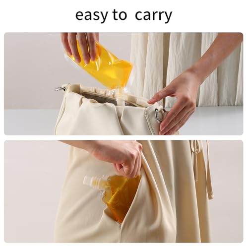 Plastic Flasks, Reusable Juice Bags, Leak-Proof, BPA-Free for Travel, Outdoor Sports, Concerts, Events(8OZx6-16OZx6-32OZx4) - color: 16 Pcs【8OZx6-16OZx6-32OZx4】