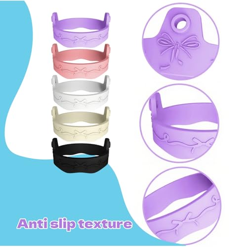 5Pcs Water Bottle Handle Silicone Water Ring Sling Bottle Carrier for Travel and Outdoor Use Secure Grip Lightweight Compact