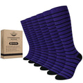 Diamond Star 6 Pairs Compression Socks for Men & Women, Knee High Socks - color: 6 Pairs (Purple/Black)