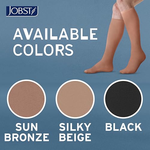 JOBST ACTIVA Opaque Compression Socks, 15-20 mmHg, Knee High - color: Sun Bronze, size: Large