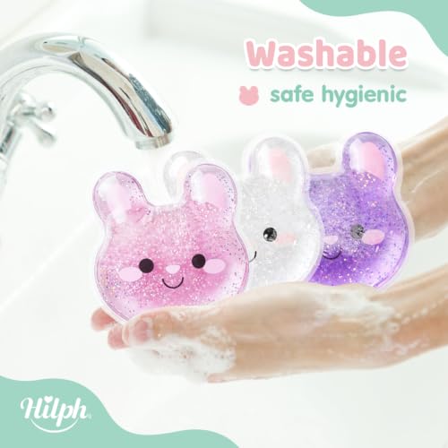 Hilph Kids Ice Packs for Boo Boos, 3 Bunny Ice Packs for Injuries Reusable