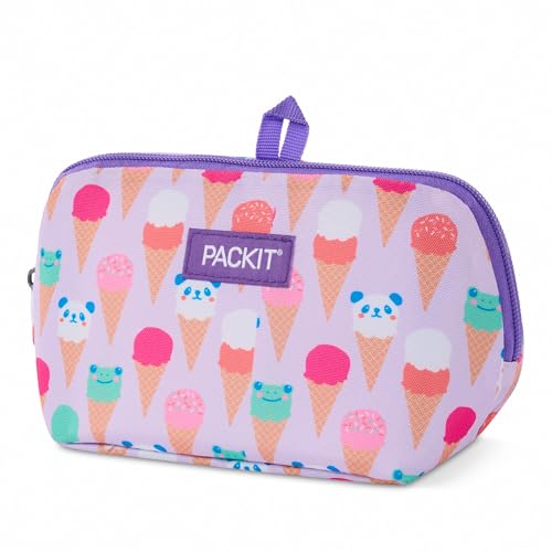 PackIt Freezable Snack Bag, Ice Cream Critters - color: Ice Cream Critters