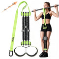 Innstar Pull Up Assistance Bands, Heavy Duty Resistance Band for Pull Up Assist, Adjustable Resistance 165-265lbs with Fabric Feet/Knee Rest, Pull Up Bands Assistance Bands - color: Green 265lbs adjustable