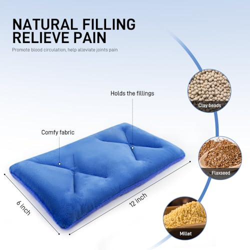 Microwave Heating Pad for Pain Relief, 8 x 18 Blue - color: Heat Pad08 -Blue