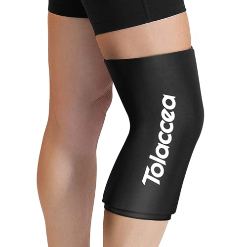 Elbow & Knee Ice Pack, Reusable Gel Cold Therapy Compression Sleeve Wrap - color: Black, size: Medium