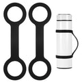 Water Bottle Handle Carrier Strap [2PCS] - Makes Any Cup Handheld Use for Running & Bike & Hiking & Gym - color: Black