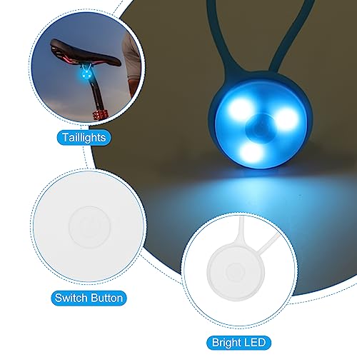 PATIKIL LED Running Light, Silicone Rope Bike Safety Light Running Lights for Runners, Cycling - color: White