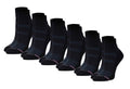 Dr. Motion Compression Quarter Socks For Women With Enhanced Cushion And Breathable Arch Support 6 Pairs - color: Black