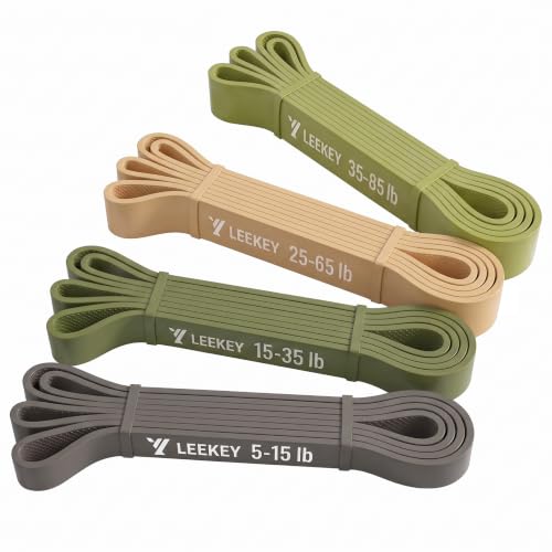 LEEKEY Resistance Bands Set for Pull Up Assistance & Exercise - color: Green
