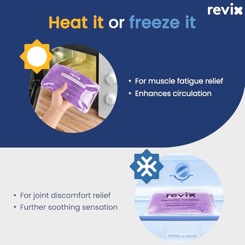 REVIX Ice Packs for Injuries Reusable, 2 Pack Hot & Cold Gel Ice Packs - color: Purple, size: Medium 10 x 5 Inch