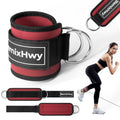 Fitness Ankle Straps for Cable Machine, Premium Neoprene Padded Adjustable Ankle Cuffs, Home Gym Cable Attachment for Glute Kickbacks, Booty Workouts, Leg & Hip Exercises - size: Pair