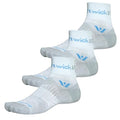 Swiftwick ASPIRE Quarter Crew Socks, Running & Cycling, Men & Women - color: (3 Pairs) Blue Gray, size: Medium