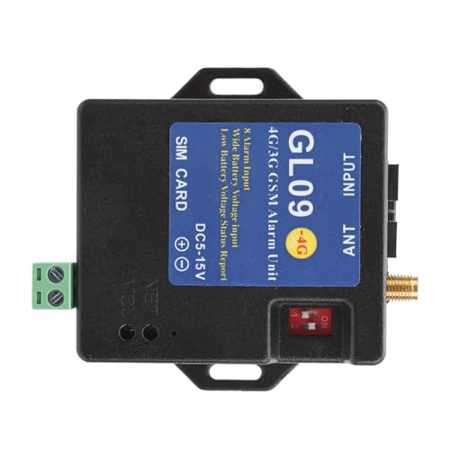 GSM Alarm System GL09 4G/3G/GSM 8CH Alarm Security System Alert Module 8‑Channel Input Low Consumption for Home Warehouse Security(US)