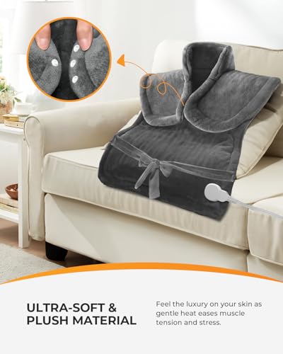 CooCoCo HSA Approved Heating Pad for Back Pain Relief - size: 24" X 33" (Gray)