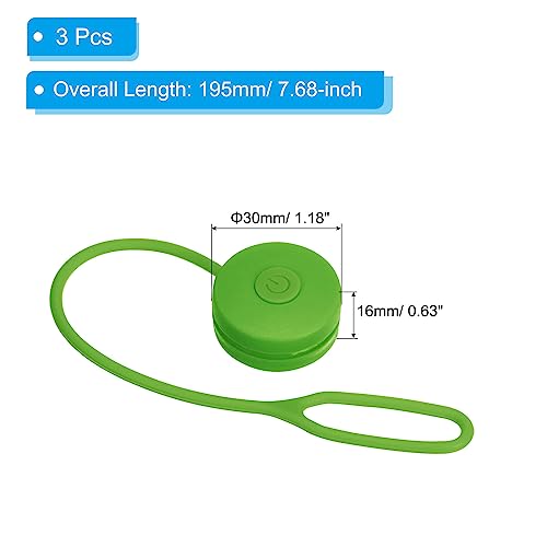 PATIKIL LED Running Light, Silicone Rope Bike Safety Light Running Lights for Runners, Cycling - color: Green