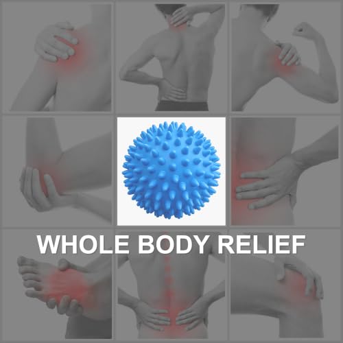 Spiky Massage Ball, Trigger Massage Point, Deep Tissue Release, 3 in（Blue） - style: 01－3.0 in