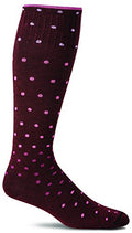 Sockwell Women's On the Spot Moderate Graduated Compression Sock - color: Port, size: Medium-Large