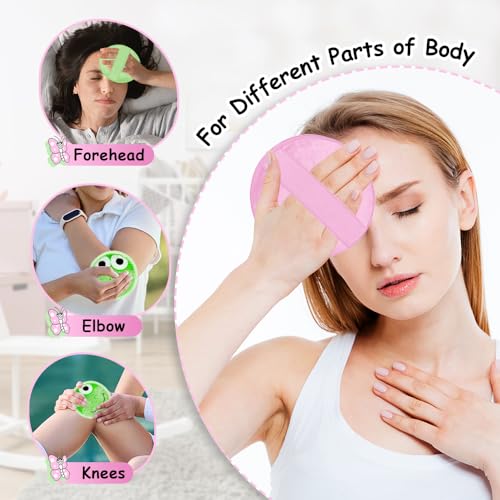 Ice Packs for Injuries Reusable 2 Packs Cold or Warm Compress - style: Frog+Butterfly