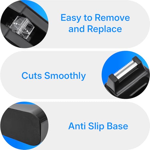 OWLKELA 2 Pcs Desktop Tape Dispenser, Black - color: Black, size: 2 Pcs