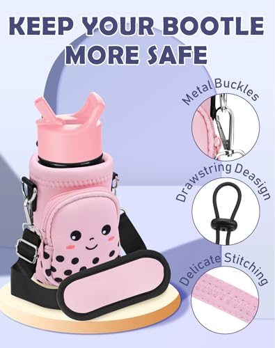 Miss Adola Kids Water Bottle Carrier, 10-18 Oz - color: Milk Tea