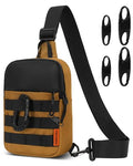 Peicees Crossbody Bag for Men Mini Sling Bag Anti Theft Purse, Khaki Yellow - color: Khaki Yellow